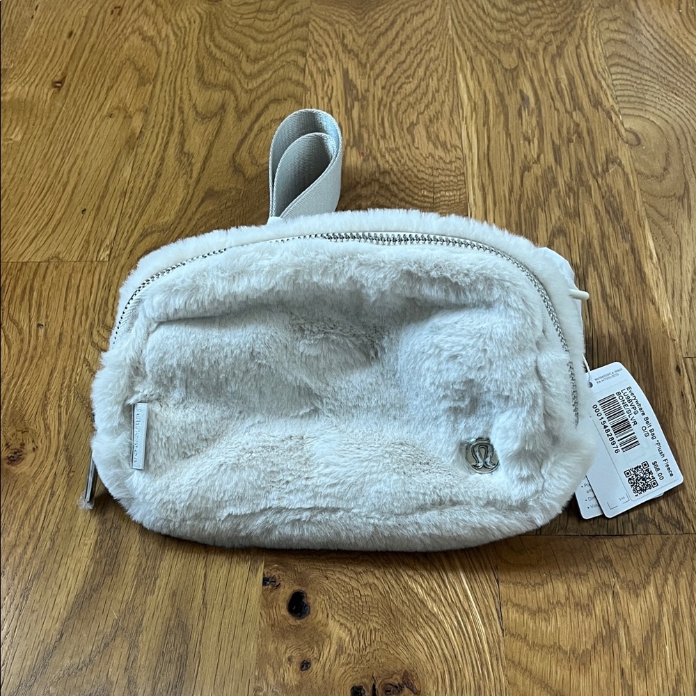 Lululemon Athletica White Furry Crossbody Bag